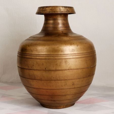 Vintage High-Quality Brass Pot for Indoor Decoration