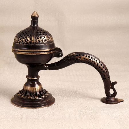 Antique Brown Finest Brass Camphor Burner for Home