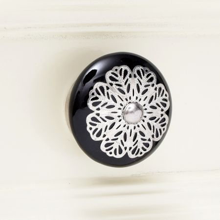 Black Strewn Flat Knob