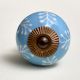 Turquoise Leaf Ceramic Knob