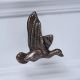 Antique Cormorant Bird Metal Knobs