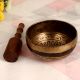 Tibetan Art Bell Metal Om Singing Bowl for Meditation