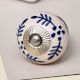 Blue Floral Ceramic Cabinet Knob