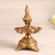 Golden Brass Peacock Oil Lamp for Home Decoration