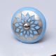 Turquoise Strewn Flat Knob