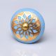 Turquoise Strewn Flat Knob