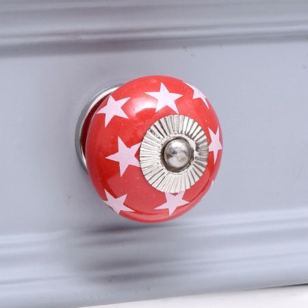 Red Star Ceramic Cabinet Knob Online 