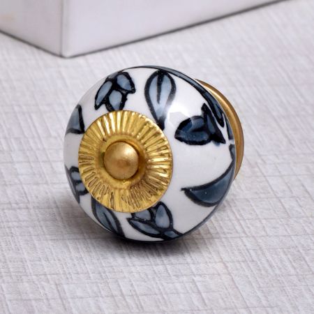 Grey Flower Knob