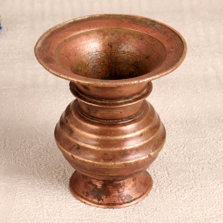 Vintage Finest Brass Flower Pot in South Indian Art