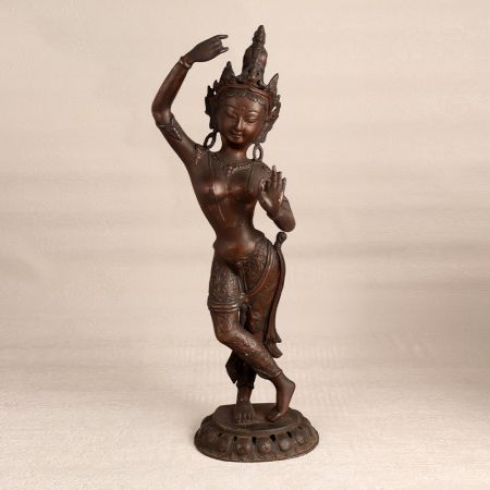 Handcrafted Finest Brass Statue of Goddess Lakshmi for Decor
