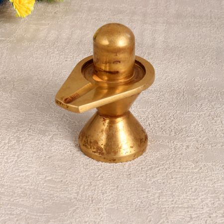 Handmade High-Quality Brass Shivling for Prayer Room