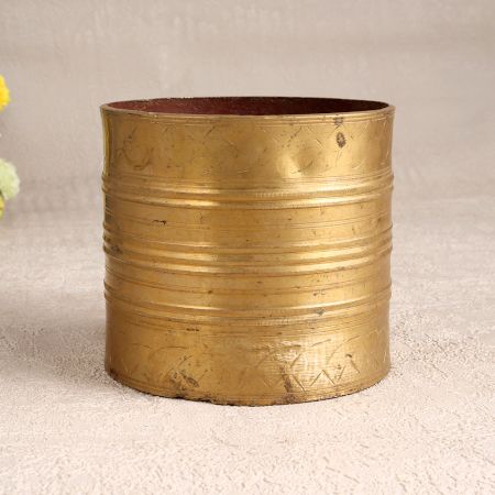 Handmade Finest Brass Measurement Pot in Brown Finish