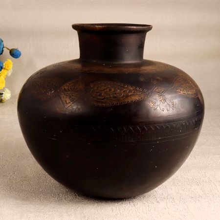 Vintage Finest Brass Flower Pot from Hyderabad for Decoration