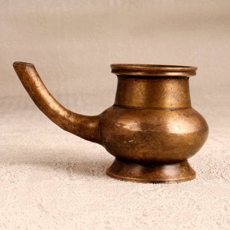 Handmade Finest Brass Water Pot with Spout in South Indian Art