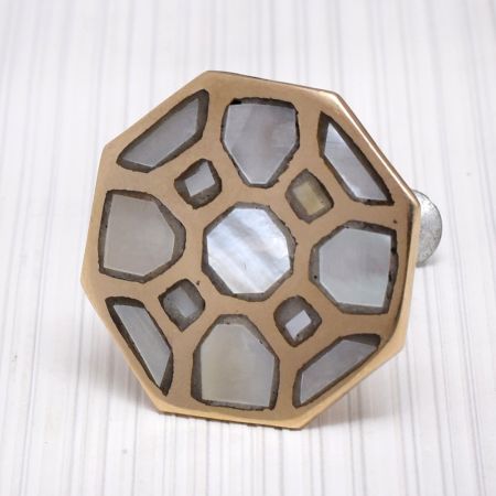 Octagon Shape Mother of Pearl Kitchen Cabinet Knobs