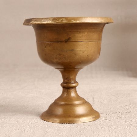 Handcrafted Vintage Brass Kumkum Cup for Home Decoration