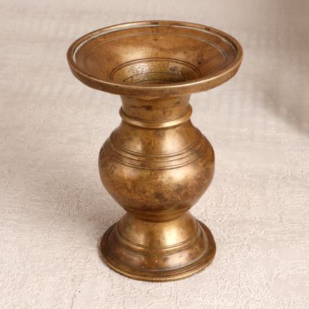 Handmade South Indian Brass Flower Pot in Unique Shape