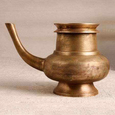 Sturdy Finest Brass Holy Water Pot with Spout for Decor