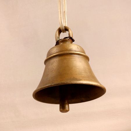 Vintage Finest Brass Temple Bell with Loop for Hanging