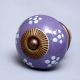 Dark Purple Floral Knob