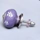 Dark Purple Floral Knob