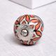 Handmade Orange Floral Ceramic Knob