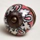 Peach Flower Ceramic Knob