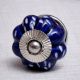 Navy Blue Etched  Melon Knob