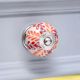Orange Leaf Ceramic Floral Drawer Knob