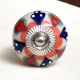 Orange Flower Ceramic Floral Cabinet Knob Online