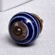 Navy Blue White Knob
