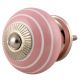 Pink Knob White Striped