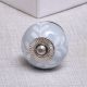 Grey Leaf Ceramic Floral Drawer Knobs