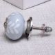 Grey Leaf Ceramic Floral Drawer Knobs