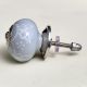 Grey Floral Knob