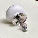 White Etched Ceramic Knob 49