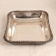 Vintage Rectangle Shaped White Metal Food Tray for Decor