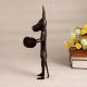 Dark Finish Male Figure Statue Playing Cymbal Made of Brass