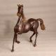 Handcrafted Elegant Brown Horse Statue Made of Brass