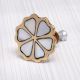 White and Golden Mother of Pearl Flower Drawer Knobs