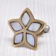 Golden Flower Mother of Pearl Dresser Knobs and Pulls