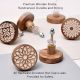 6 Pieces Floral Wooden Cabinet Knobs Drawer Pulls