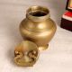 Vintage Handmade Brass Ganga Jali Pot for Prayer