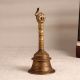 Elegant Brown Brass Bell with Nandi Handle for Prayer