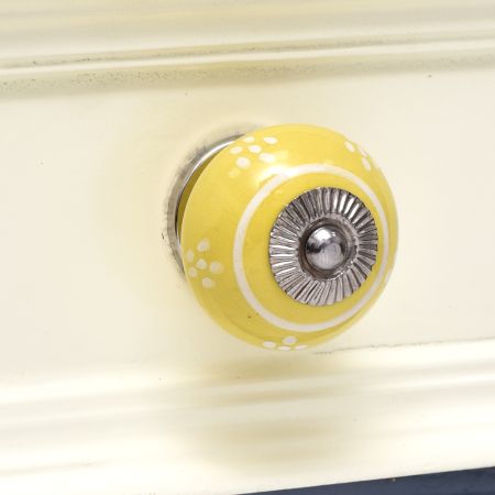 Yellow Tiny Floral Drawer Knob