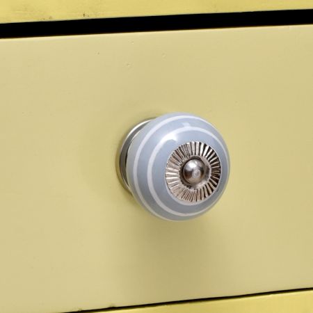 Light Grey White Knob