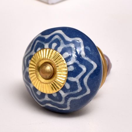 Cobalt Blue Decorative Ceramic Knob
