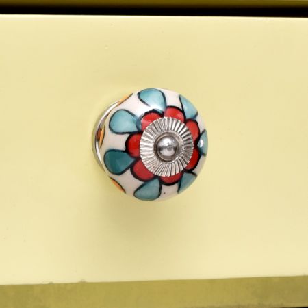 Red Flower Ceramic Cabinet Knob Online