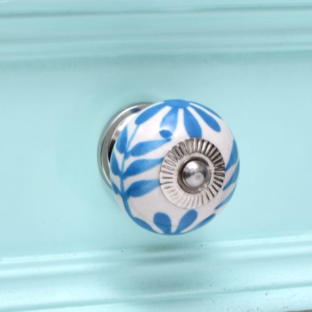 Turquoise Flower Knob