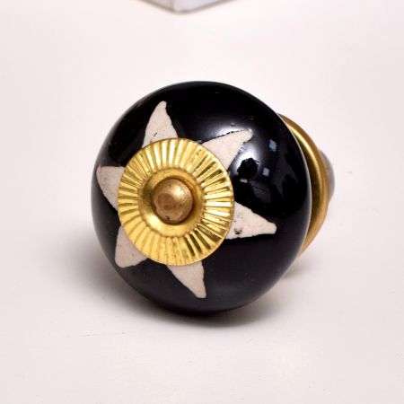 Black Etched Ceramic Knob 41